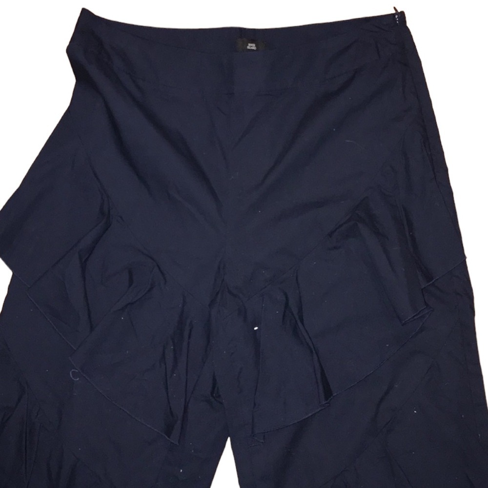 River Island blue ruffle Capri pants size 10 NWT‎ - Picture 2 of 8